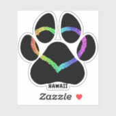 Sticker Hawaii Puppy Love Rainbow (Feuille)