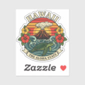 Sticker Hawaii: The Aloha State (Feuille)