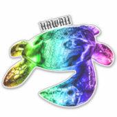 Sticker Hawaii Tribal Honu Rainbow (Devant)