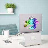 Sticker Hawaii Tribal Honu Rainbow (Ordinateur portable sur le bureau)