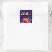 Sticker Hawaiian Night Stars Hibiscus Aloha (Sac)