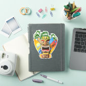 Sticker Hawaiian Tiki Surf (Couverture iPad)