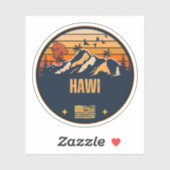 Sticker Hawi, Hawaï (Feuille)