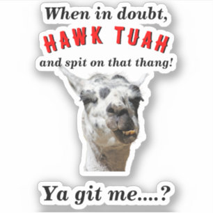 Sticker Hawk tuah cracher llama redneck parodie