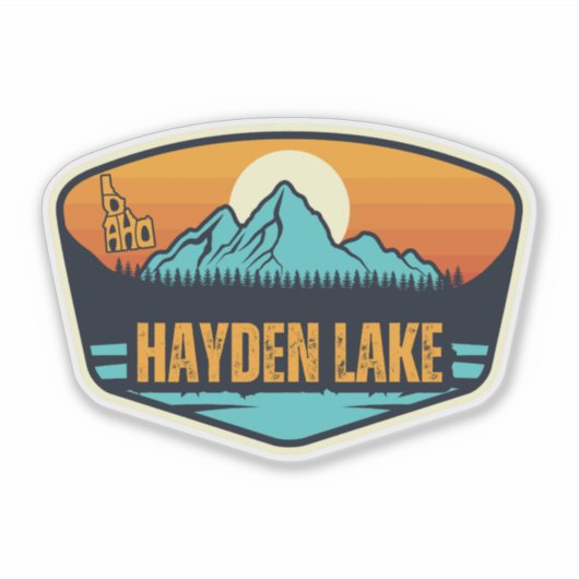 Sticker Hayden Lake, Idaho  (Devant)
