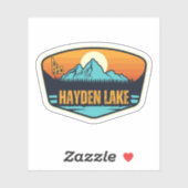 Sticker Hayden Lake, Idaho (Feuille)