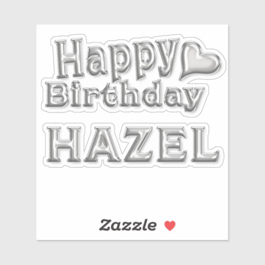 Sticker Hazel Happy Birthday (Feuille)