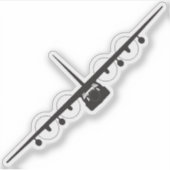 Sticker HC-130J Éffrayant vue avant Silhouette (Devant)