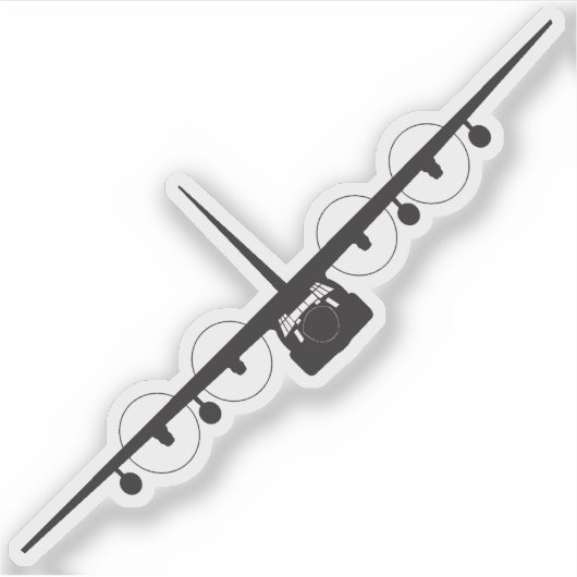 Sticker HC-130J Éffrayant vue avant Silhouette (Devant)
