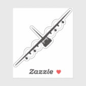 Sticker HC-130J Éffrayant vue avant Silhouette (Feuille)