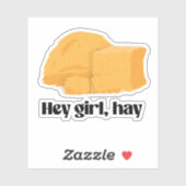 Sticker Hé fille, foin (Feuille)