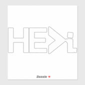 Sticker HE>I KNEELING PRAYING - HE Greater Than i WHT (Feuille)