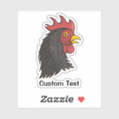 Sticker Head de Black Rooster (Feuille)