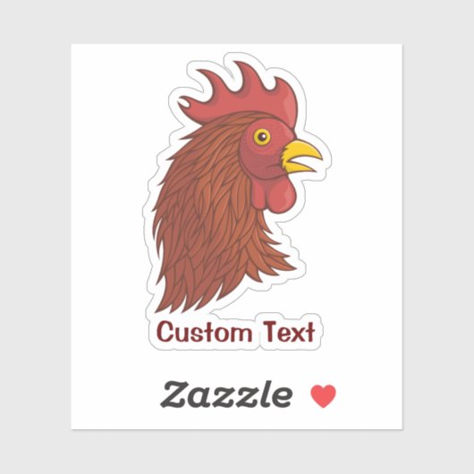 Sticker Head des Rooster (Feuille)