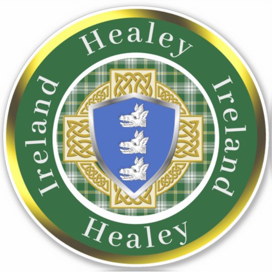 Sticker Healey Shield & Celtic Cross Personnalisé (Devant)
