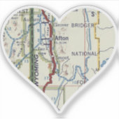 Sticker Heart Afton WY (Devant)