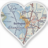 Sticker Heart Burlington Vermont et Winooski (Devant)