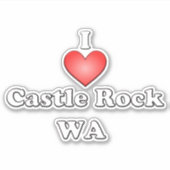 Sticker Heart Castle Rock WA (Devant)