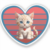 Sticker heart cat (Recto)