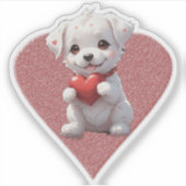 Sticker heart dog (Devant)
