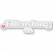 Sticker Heart Ellensburg WA (Devant)
