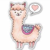 Sticker Heart Llama (Devant)