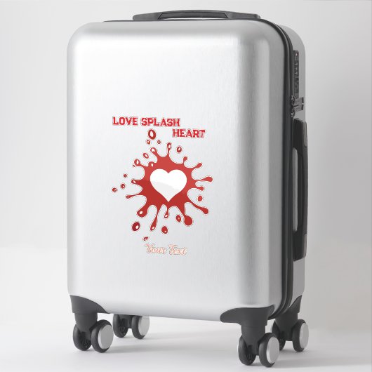 Sticker Heart Splash Art – Creative Love Expression Design (Sur valise)