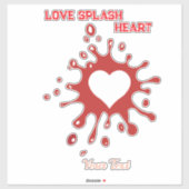 Sticker Heart Splash Art – Creative Love Expression Design (Feuille)