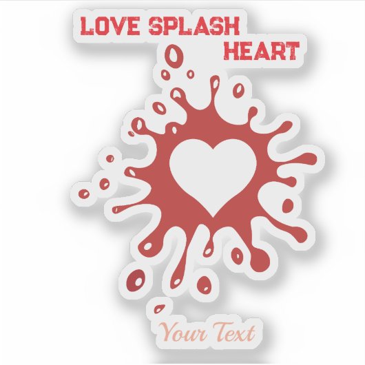 Sticker Heart Splash Art – Creative Love Expression Design (Devant)