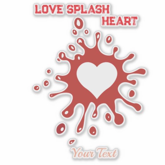 Sticker Heart Splash Art – Creative Love Expression Design (Devant)