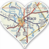 Sticker Heart Waco Texas (Devant)