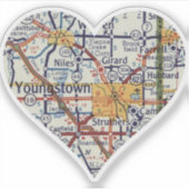 Sticker Heart Youngstown OH (Devant)