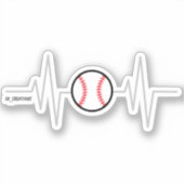 Sticker Heartbeat de baseball (Recto)