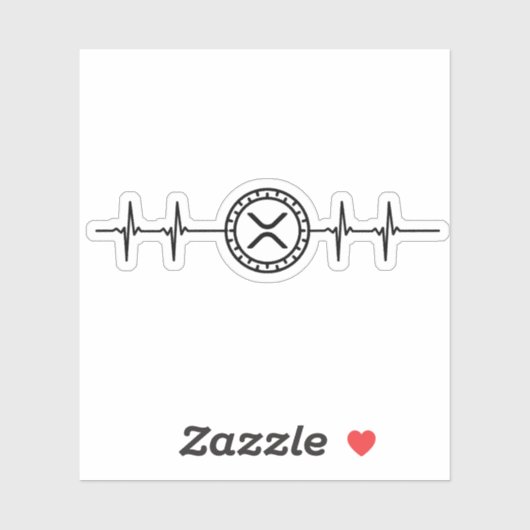 Sticker Heartbeat du trader xrp (Feuille)