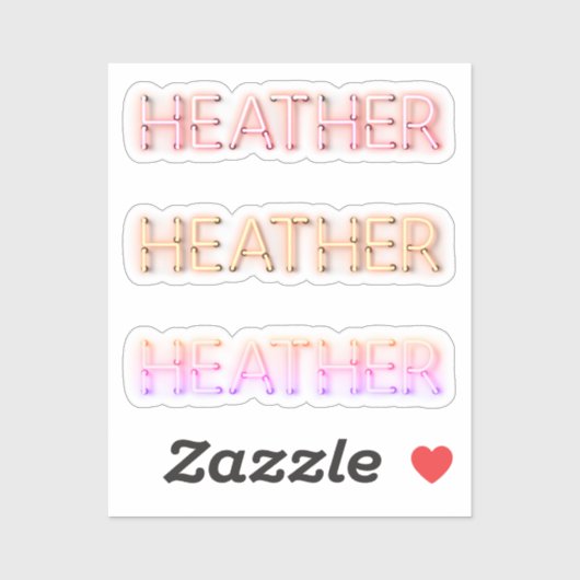 Sticker Heather dans les néons brillants x3 (Feuille)