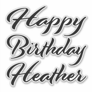 Sticker Heather Nom Prénom Anniversaire de la Broderie noi