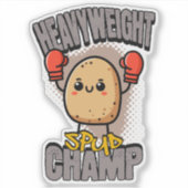 Sticker Heavyweight Spud Champ Boxing Potato  (Devant)