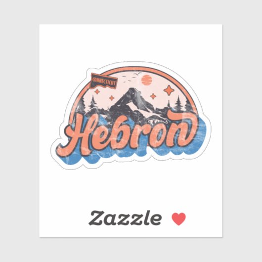 Sticker Hébron, Connecticut (Feuille)