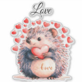 Sticker Hedgehog Valentine (Devant)