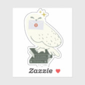 Sticker Hedwig With Letter Whimsical Drawing (Feuille)