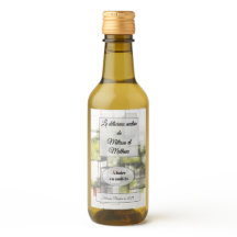 Sticker heeft een fles wijn