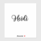 Sticker Heidi Nom - Calligraphie manuscrite (Feuille)