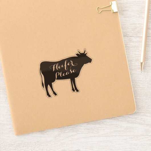 Sticker Heifer S'Il Vous Plaît Décaler (Carnet)