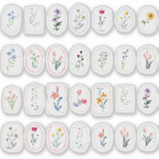 Sticker Heirloom Rose Ribbon and Stork Baby Shower 