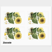 Sticker Heirloom Tournesol Fleur botanique florale (Feuille)