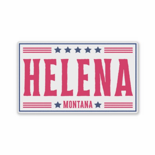 Sticker HELENA MONTANA Étoiles & rayures (Devant)