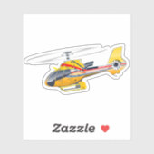 Sticker Hélicoptère de dessin (Feuille)