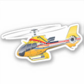 Sticker Hélicoptère de dessin (Devant)