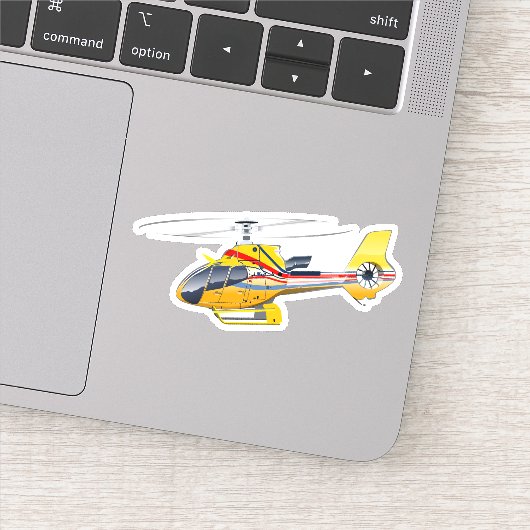 Sticker Hélicoptère de dessin (Détail)