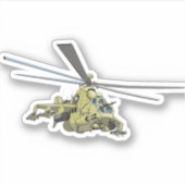 Sticker Hélicoptère de dessin animé "Hind" (Devant)